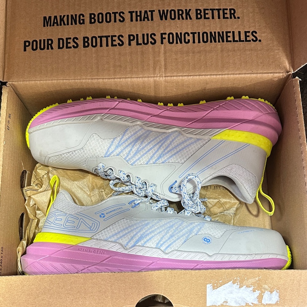 KEEN Women's Pink and Yellow Athletic Shoes